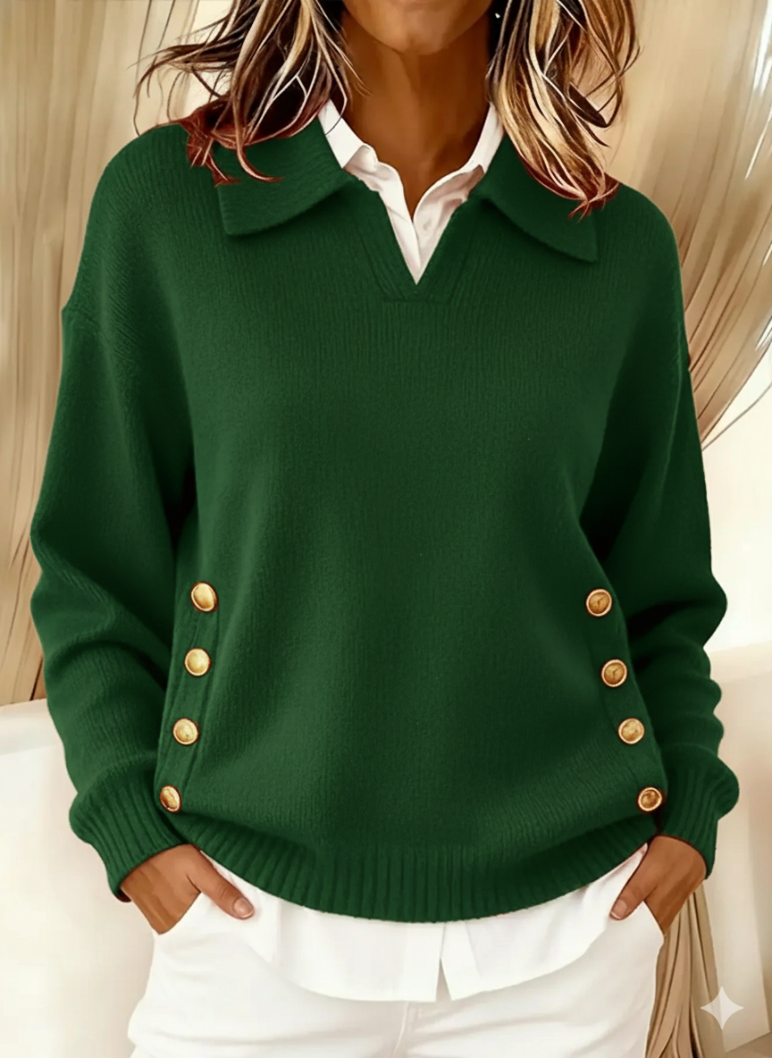 VIOLETTA™ | MAGLIONE CON SCOLLO A V E COLLETTO