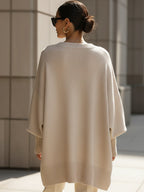 Jennifer | Maglione oversize con drappeggio e scollo ampio