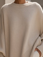 Jennifer | Maglione oversize con drappeggio e scollo ampio