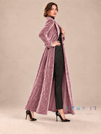Beatrice | Cappotto lungo aperto in velluto