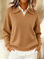 Rita | Maglione con scollo a V e colletto