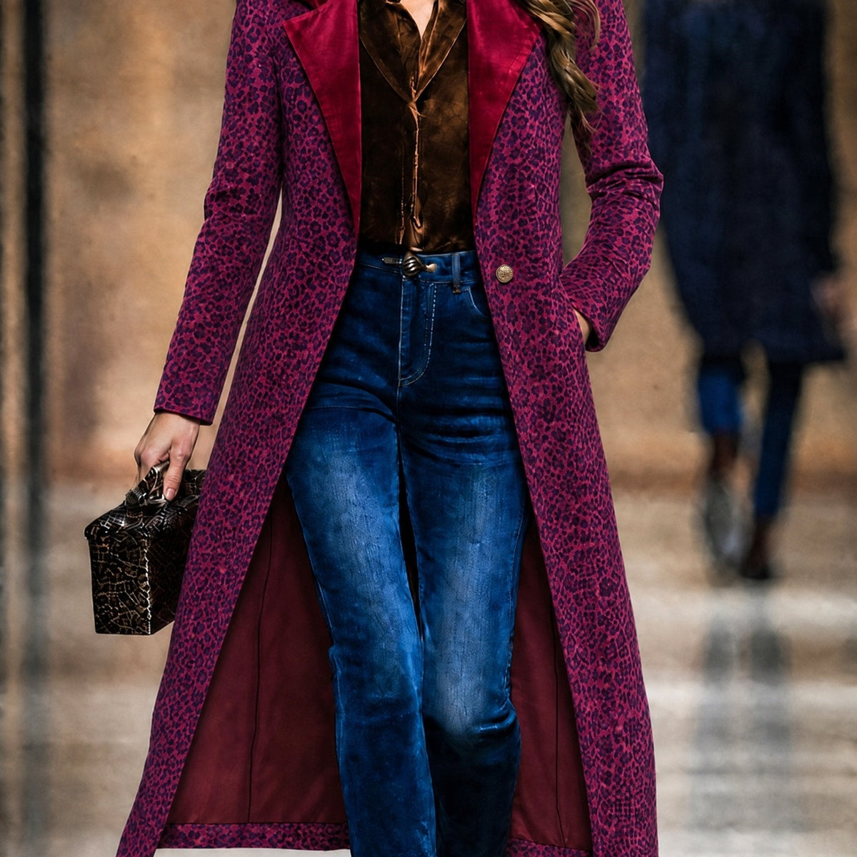 Lavinia | Cappotto lungo testurizzato