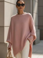 Jennifer | Maglione oversize con drappeggio e scollo ampio