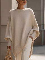 Jennifer | Maglione oversize con drappeggio e scollo ampio