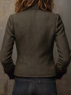 Vittoria - Blazer in Twill con Profili a Contrasto