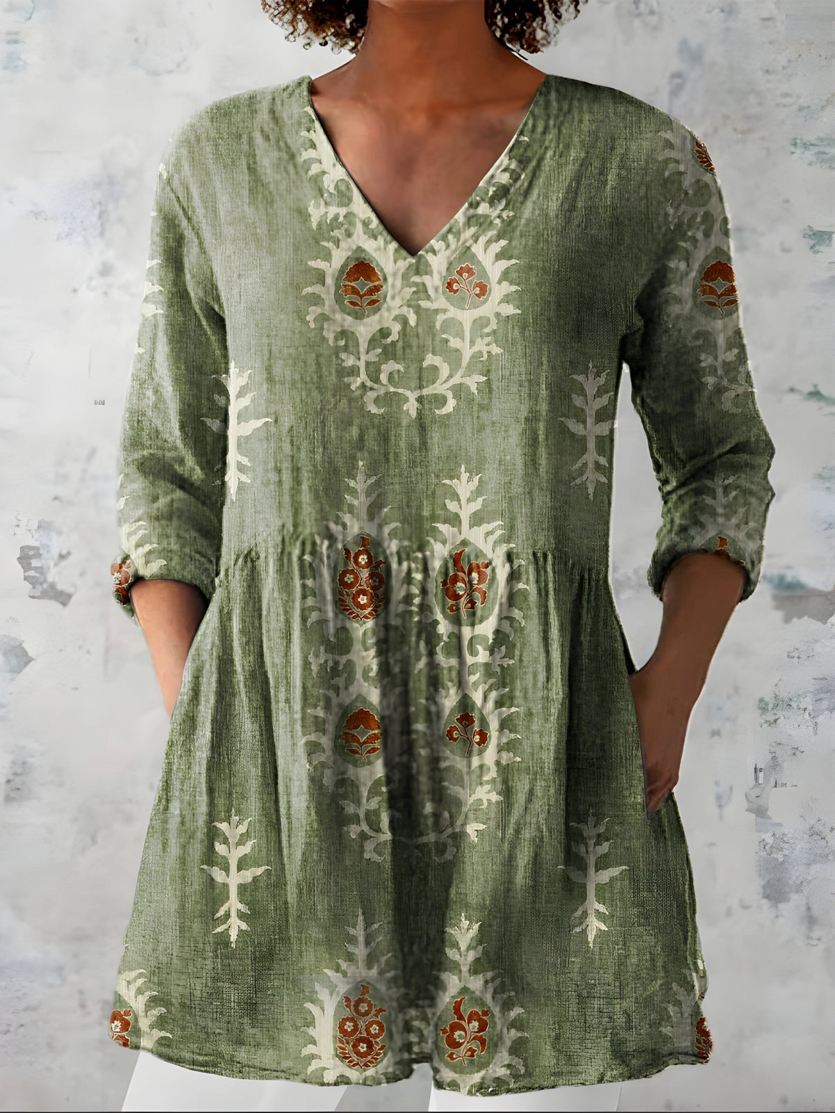 Evelina | Blusa lunga con scollo a V