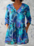 Aprile | Blusa lunga con scollo a V