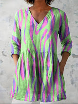 Lila | Blusa lunga con scollo a V