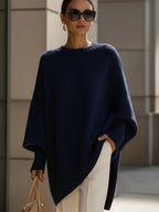 Jennifer | Maglione oversize con drappeggio e scollo ampio