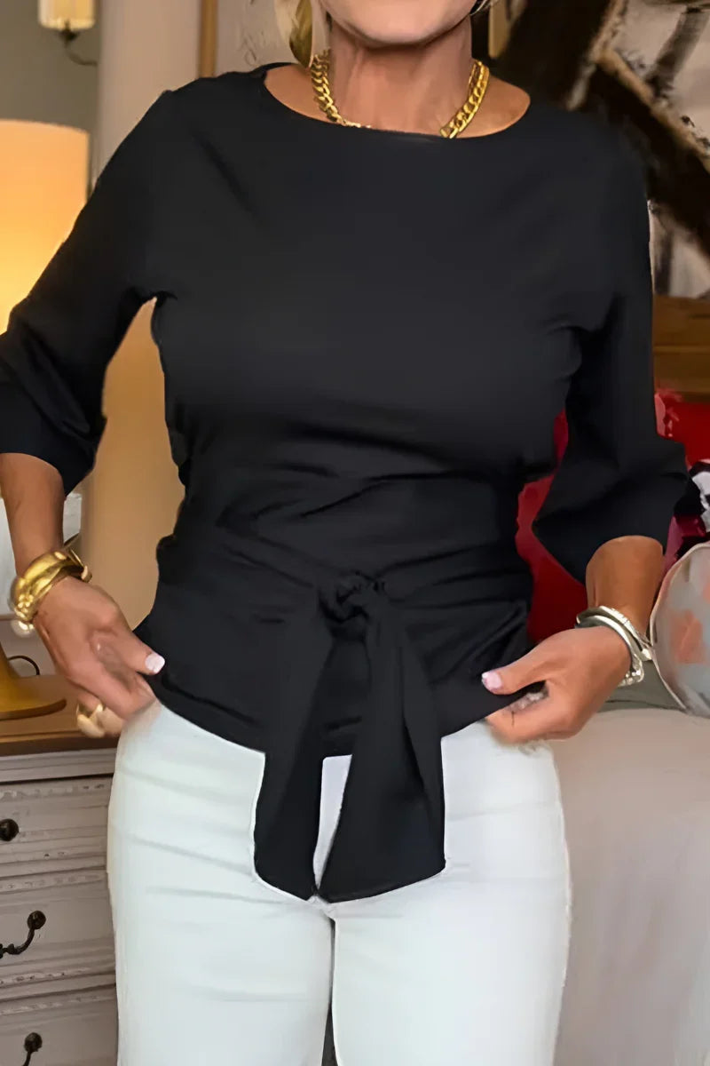 Daria - Top elegante con fiocco in vita