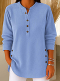 NEVA™ | TUNICA HENLEY CON BOTTONI
