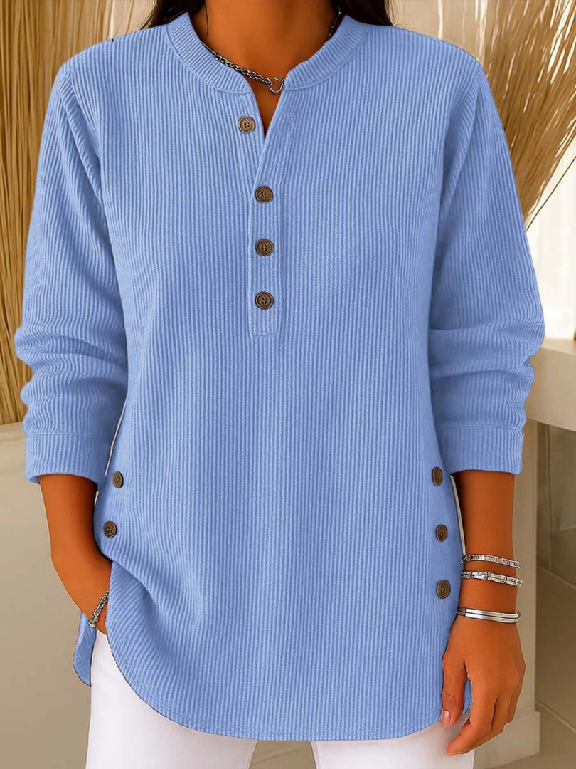 NEVA™ | TUNICA HENLEY CON BOTTONI