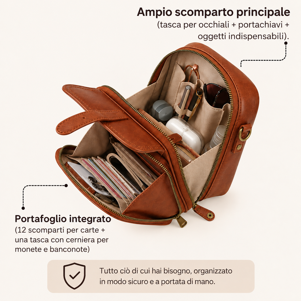 Isabella - La Borsa a Tracolla Più Spaziosa