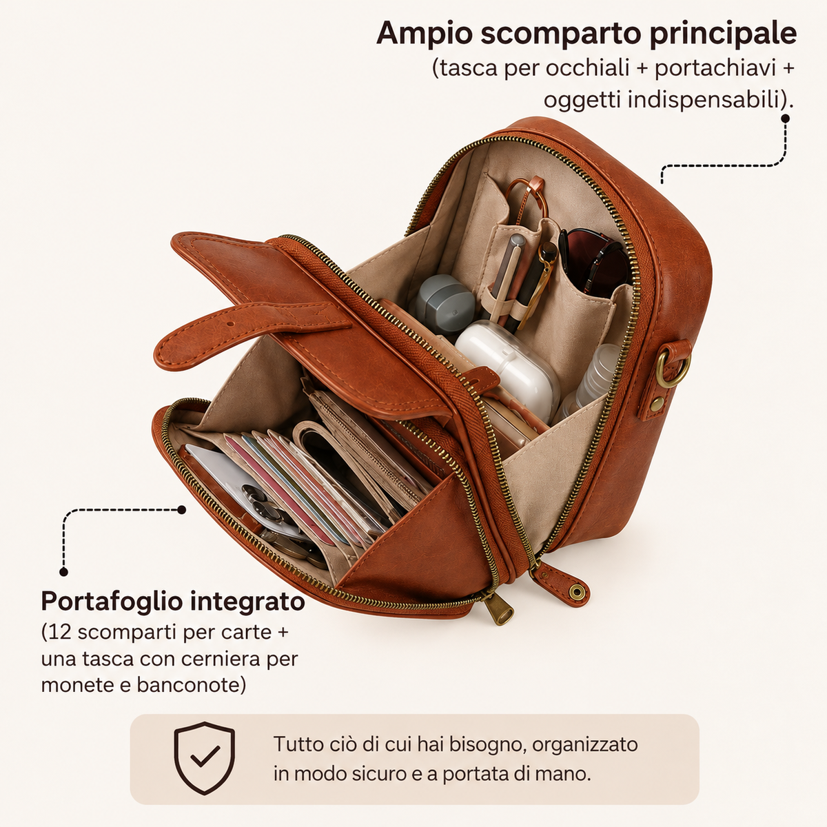 Isabella - La Borsa a Tracolla Più Spaziosa