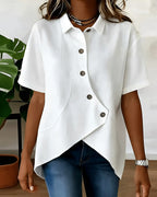 Perla - Blusa asimmetrica con bottoni