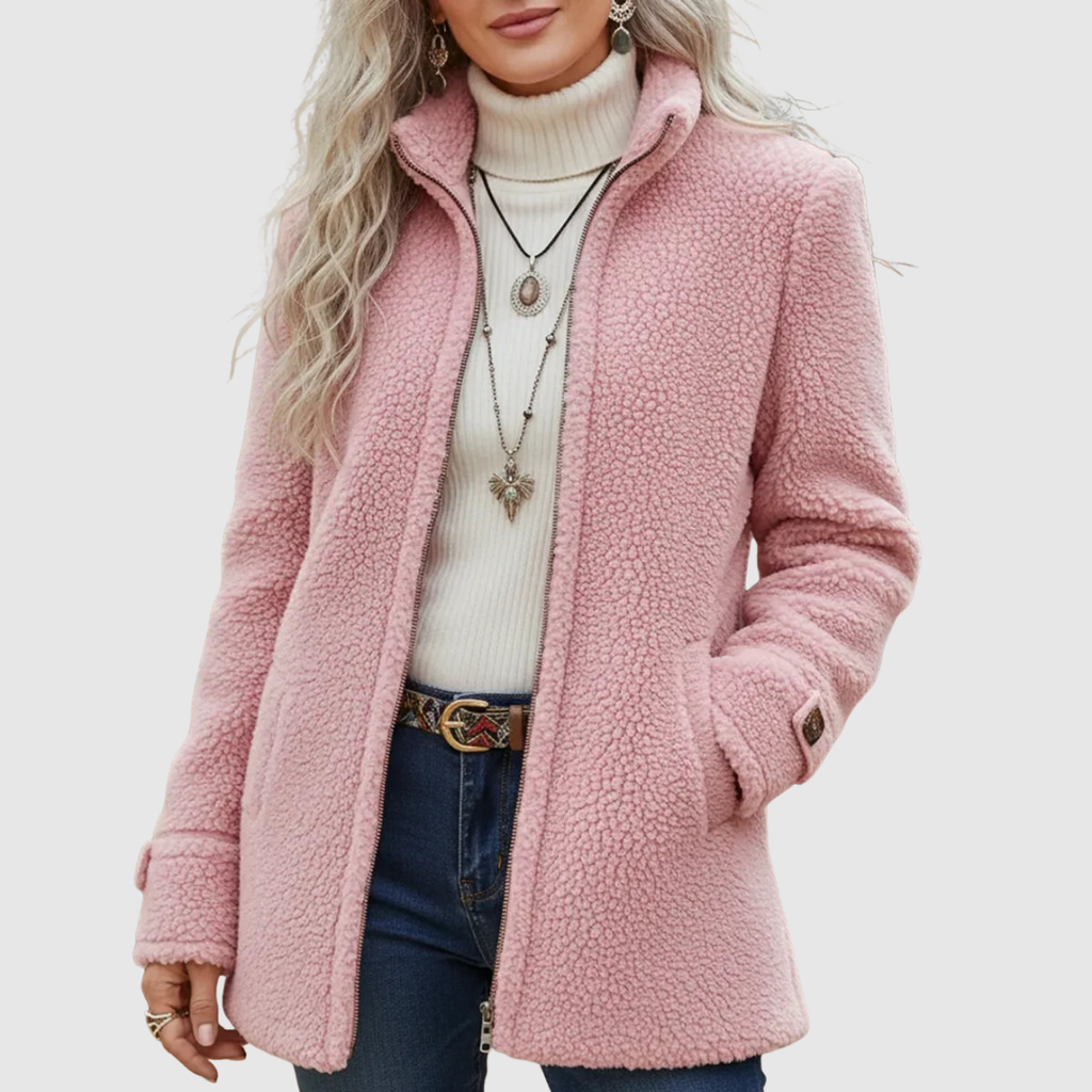 Vanessa | Giacca in pile sherpa con zip integrale