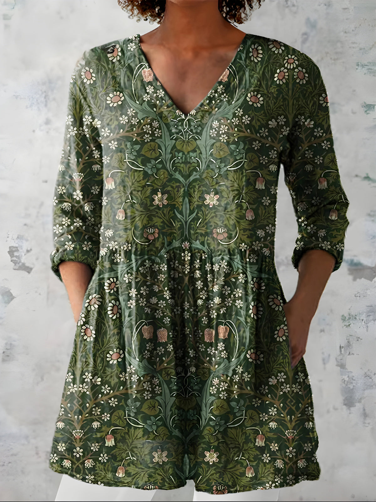Cecilia | Blusa lunga con scollo a V