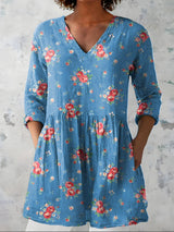 Lucia | Blusa lunga con scollo a V