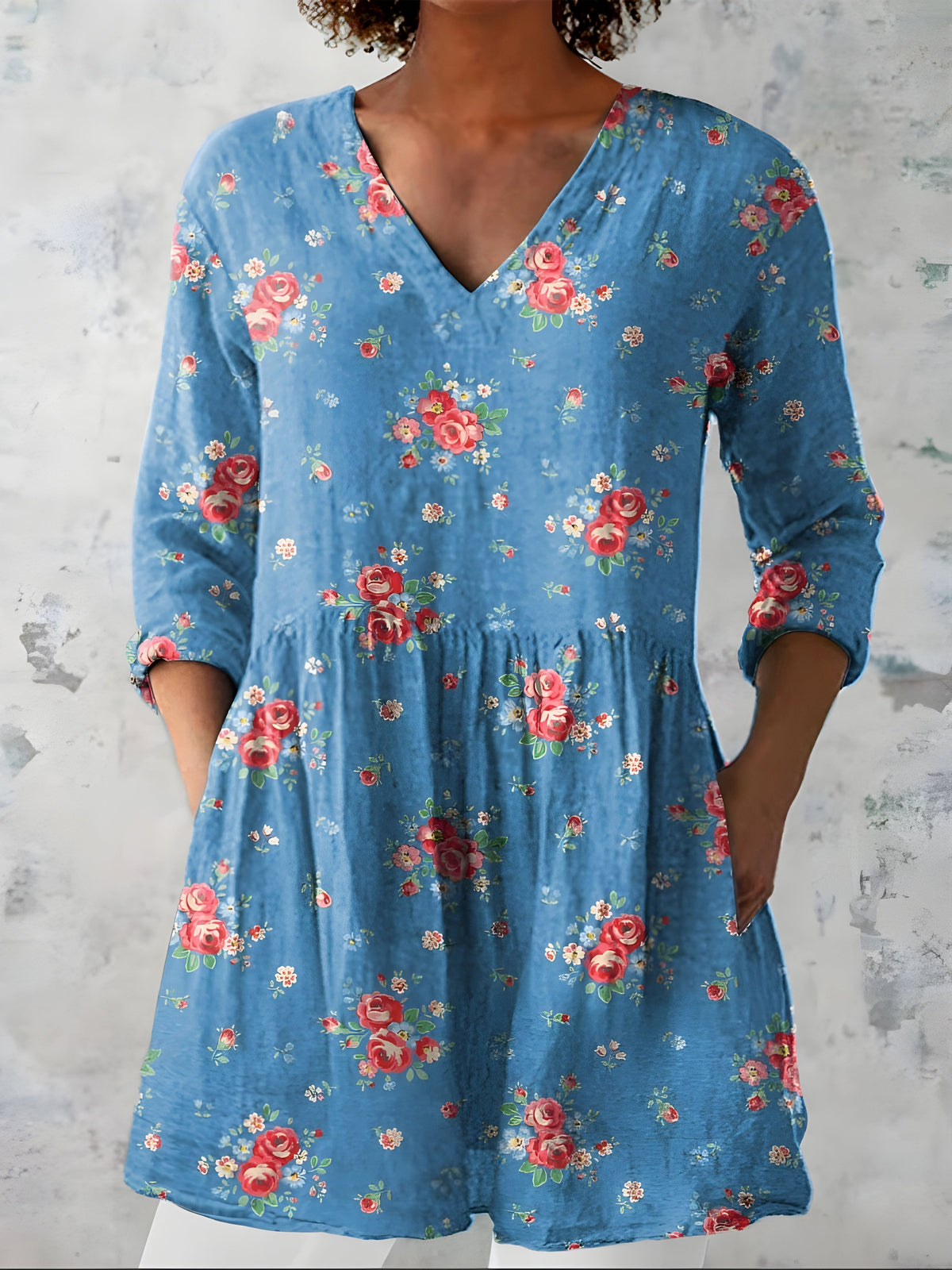 Lucia | Blusa lunga con scollo a V