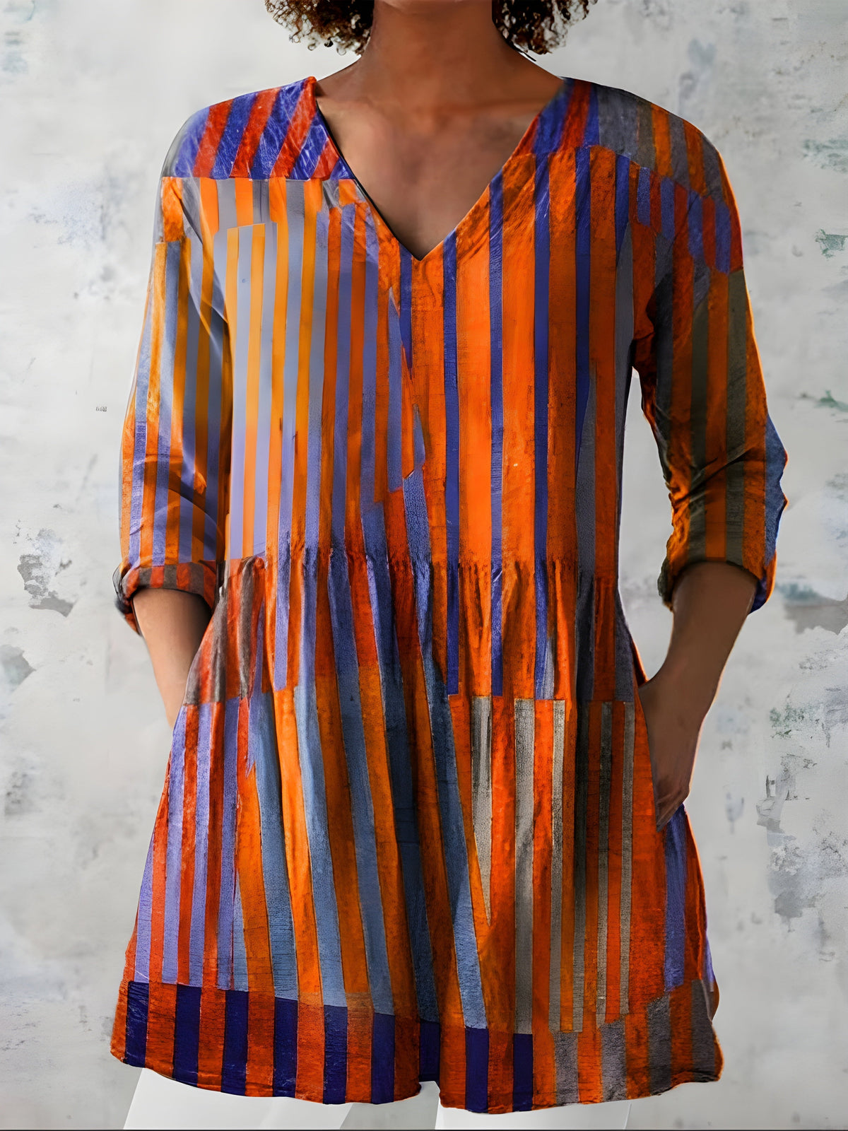 Amaia | Blusa lunga con scollo a V