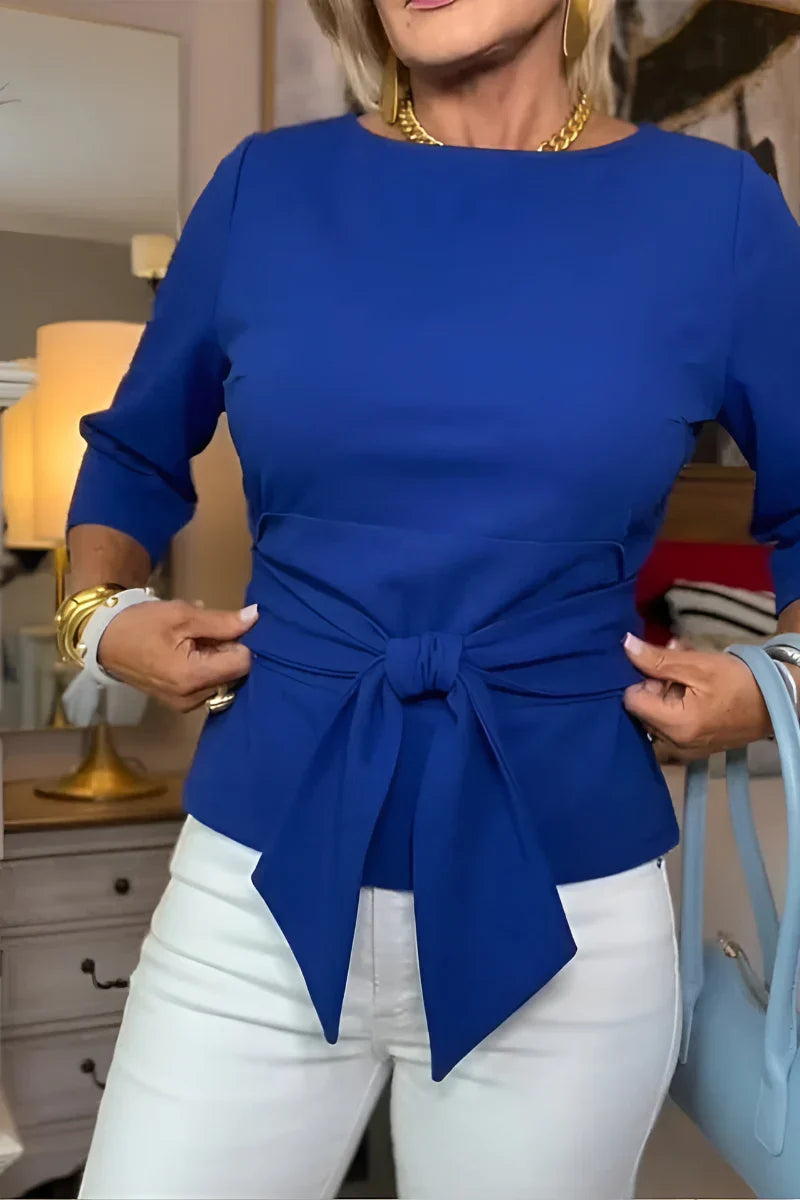 Daria - Top elegante con fiocco in vita