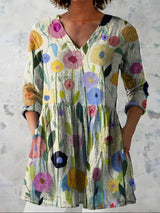 Nella | Blusa lunga con scollo a V