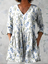 Leonora | Blusa lunga con scollo a V