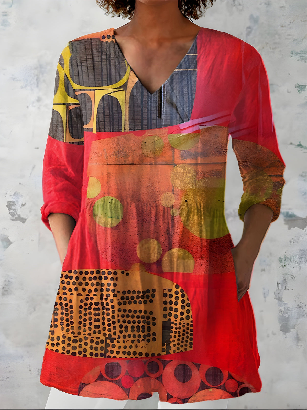 Maria | Blusa lunga con scollo a V