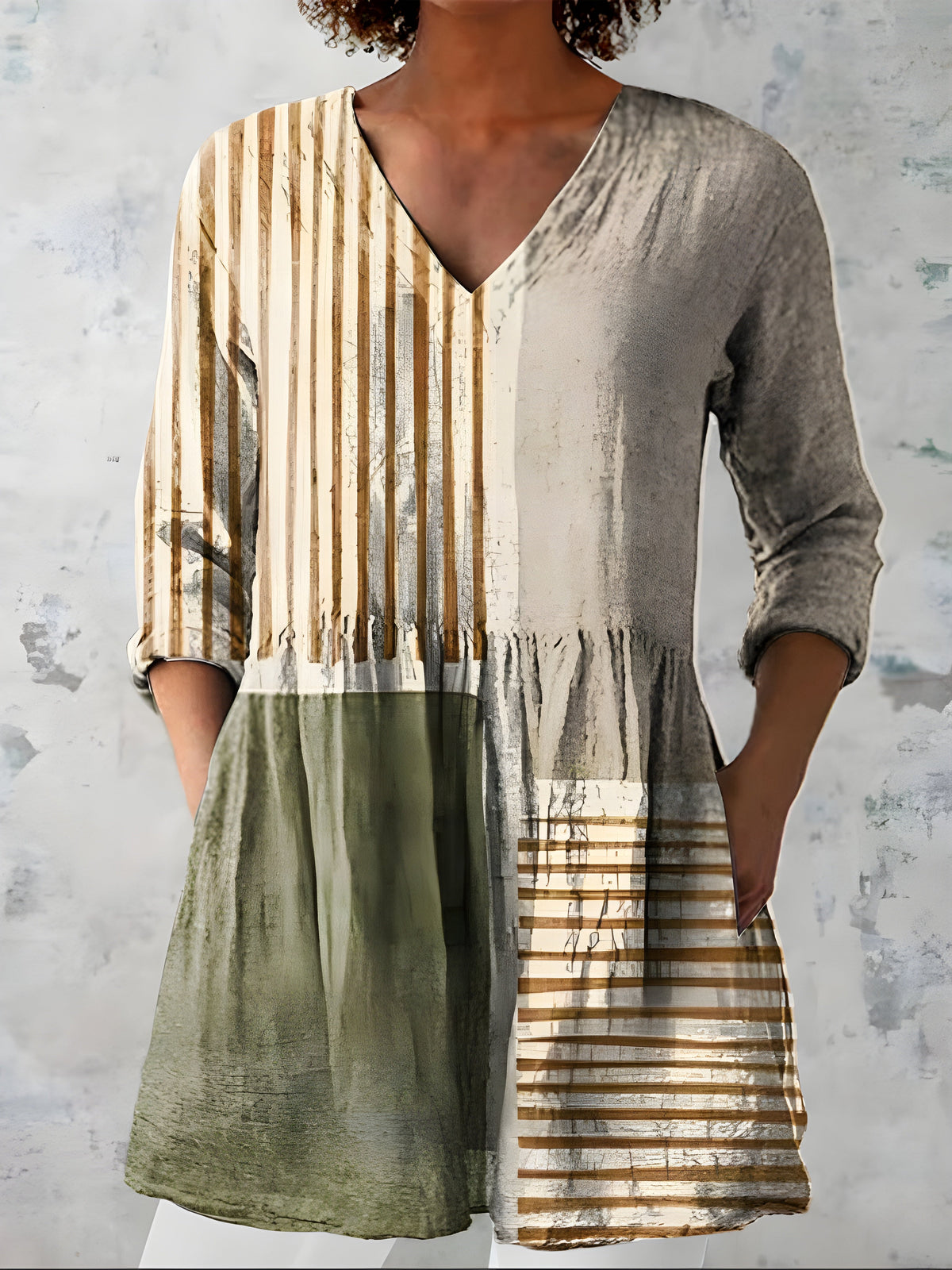 Natalia | Blusa lunga con scollo a V