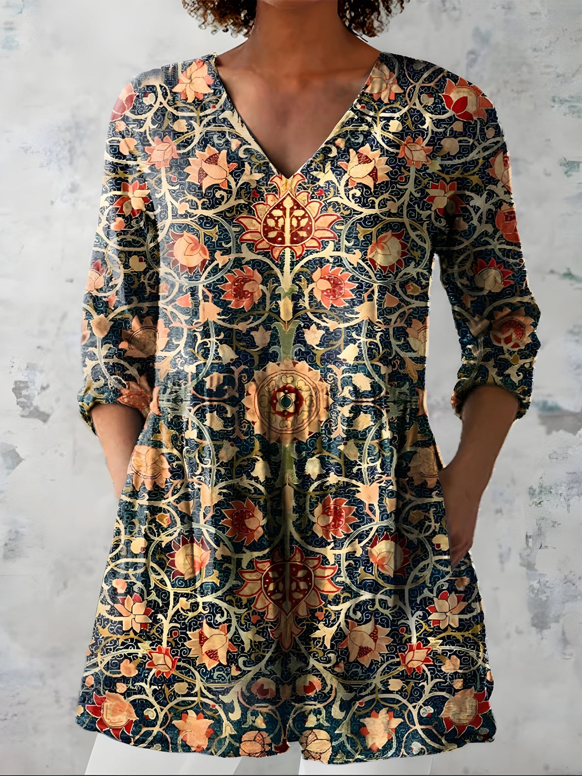 Liliana | Blusa lunga con scollo a V