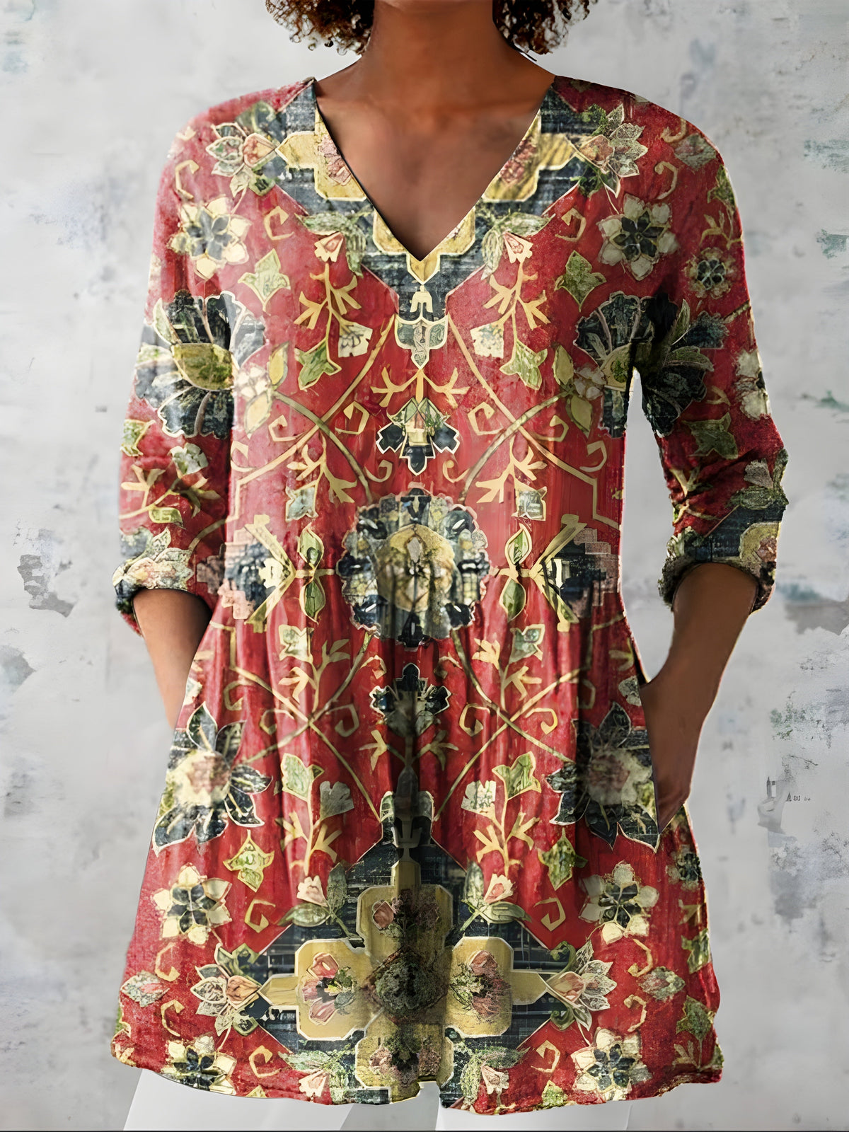 Amalia | Blusa lunga con scollo a V