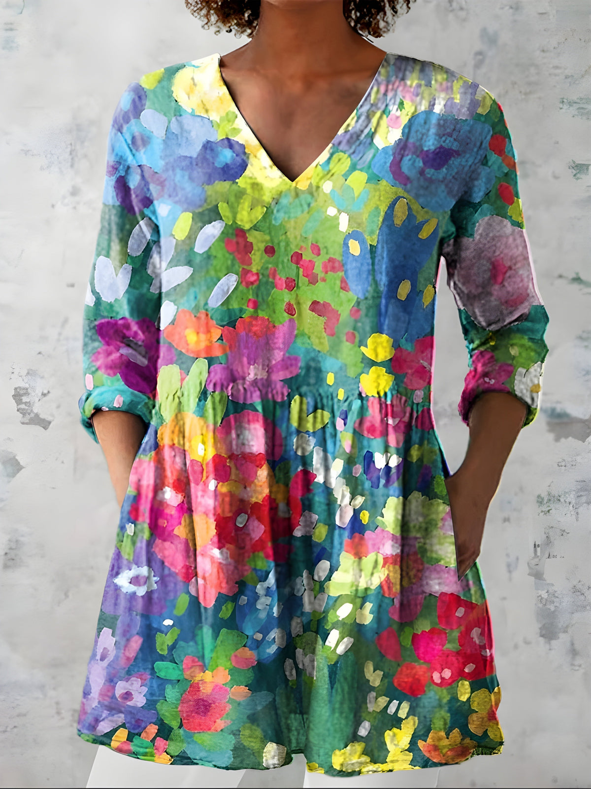 Milly | Blusa lunga con scollo a V