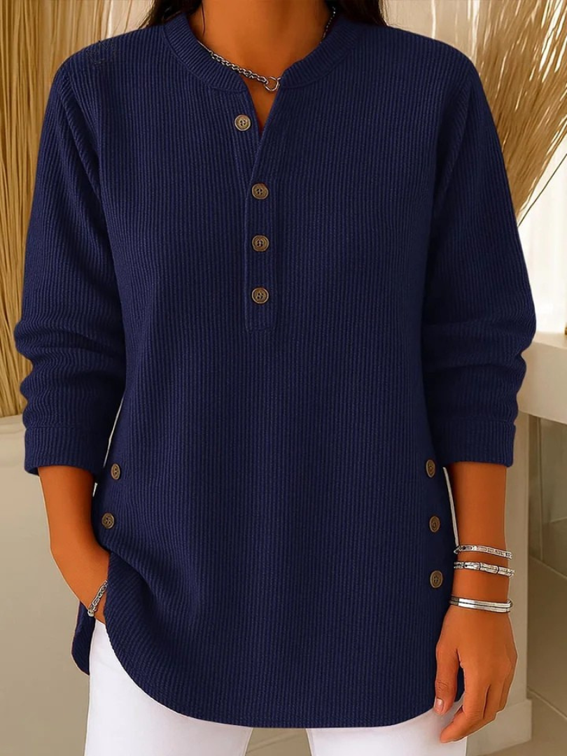 NEVA™ | TUNICA HENLEY CON BOTTONI