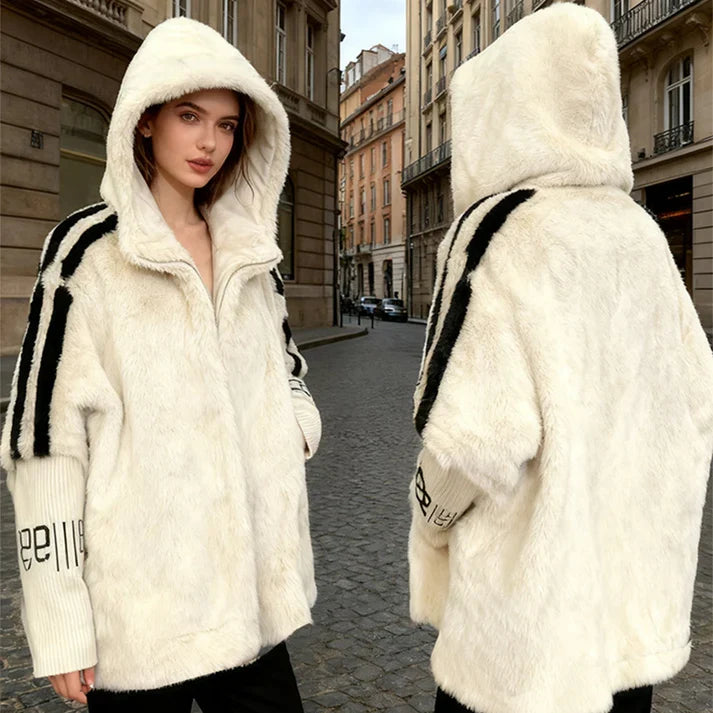 Ainoa - Giacca casual con cappuccio e cerniera