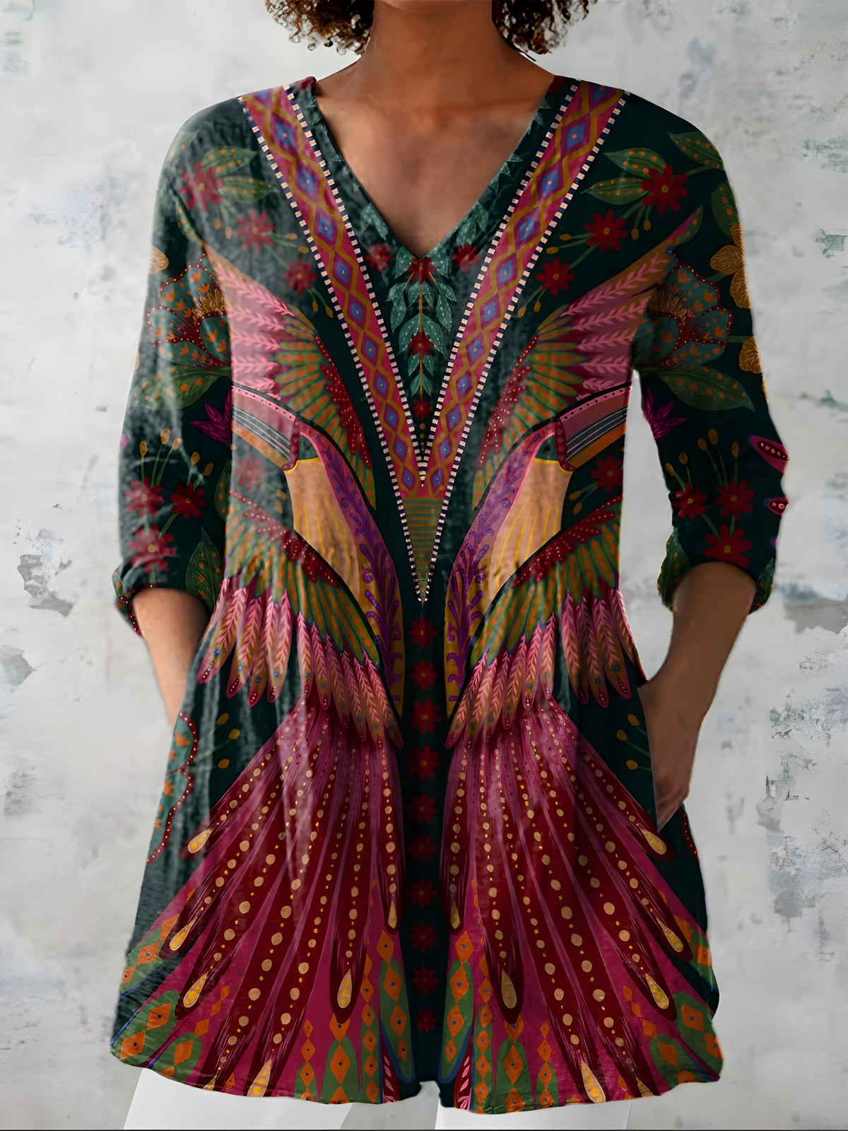 Gioia | Blusa lunga con scollo a V
