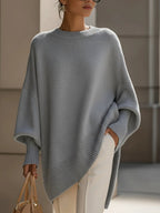 Jennifer | Maglione oversize con drappeggio e scollo ampio