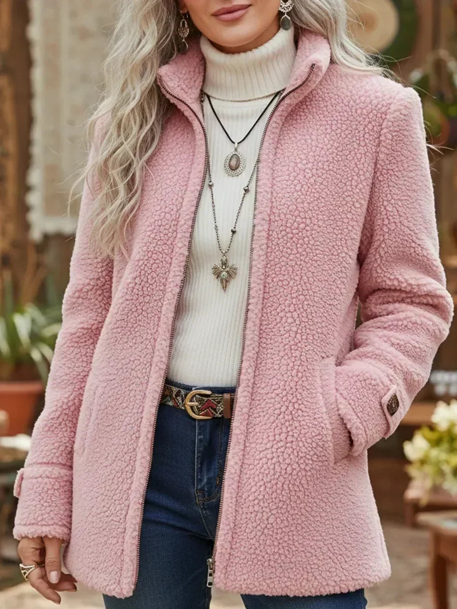 Giuditta | Giacca confortevole con collo alto e zip integrale