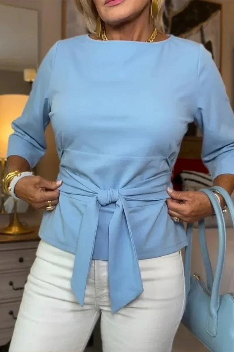 Daria - Top elegante con fiocco in vita
