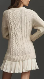 Sofía - Vestito in maglia con gonna plissettata