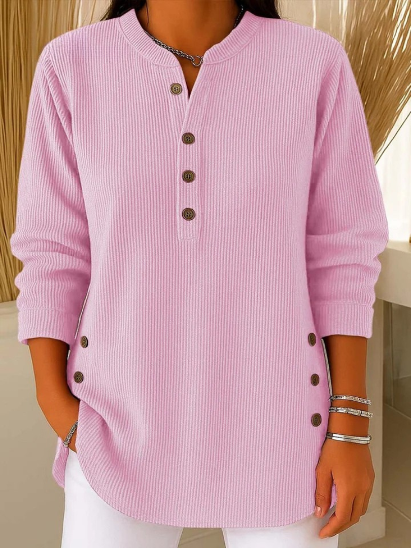 NEVA™ | TUNICA HENLEY CON BOTTONI