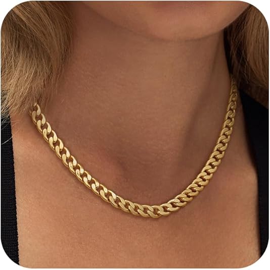 Eleonora – Collana a catena cubana con maglie grandi
