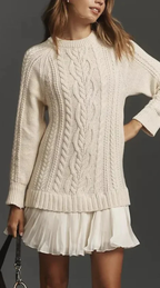 Sofía - Vestito in maglia con gonna plissettata