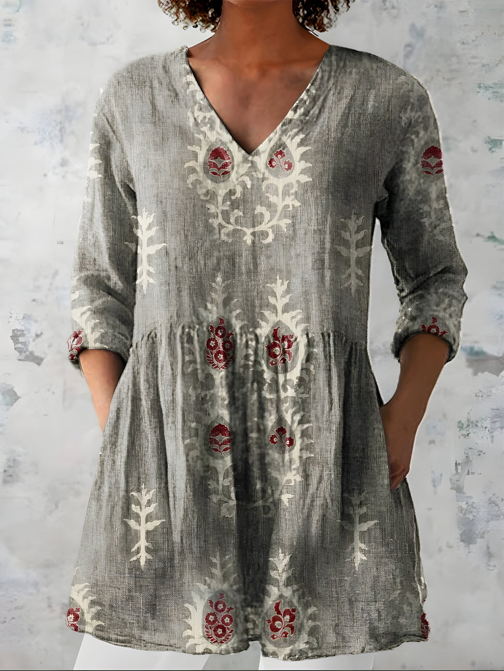 Evelina | Blusa lunga con scollo a V