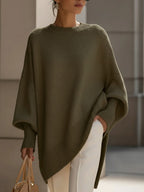 Jennifer | Maglione oversize con drappeggio e scollo ampio