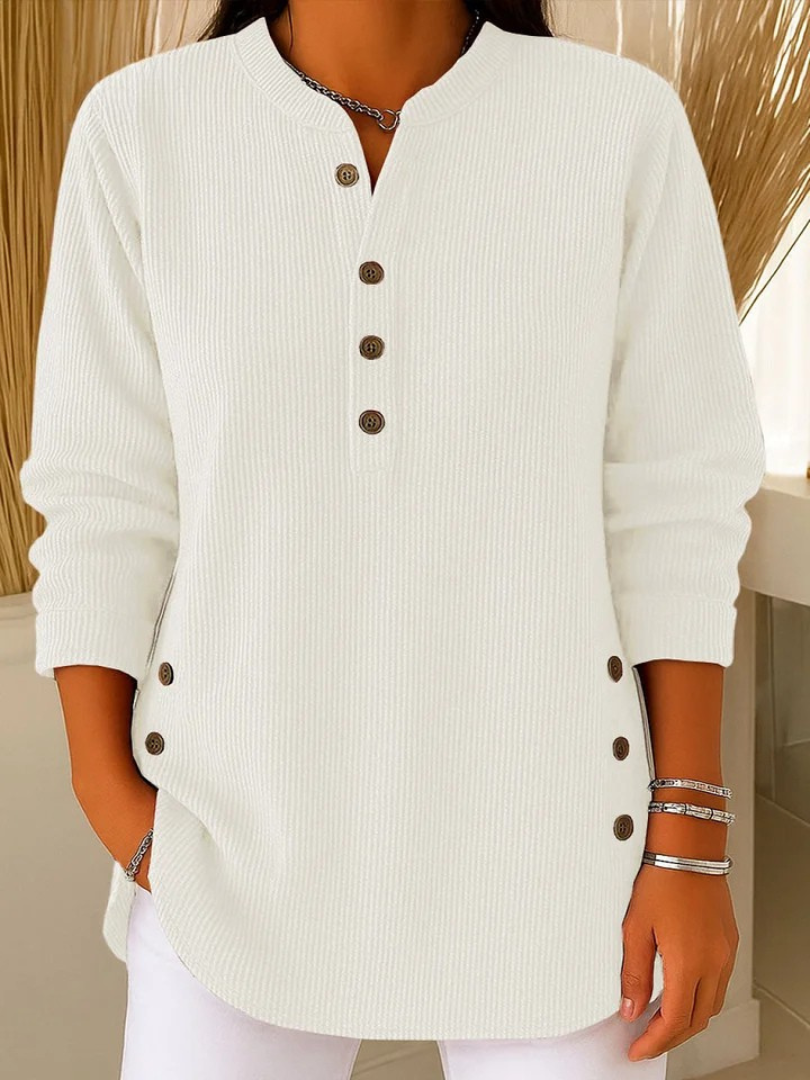 NEVA™ | TUNICA HENLEY CON BOTTONI