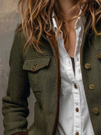 Vittoria - Blazer in Twill con Profili a Contrasto