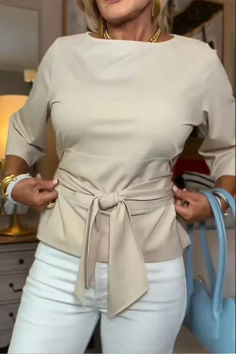 Daria - Top elegante con fiocco in vita