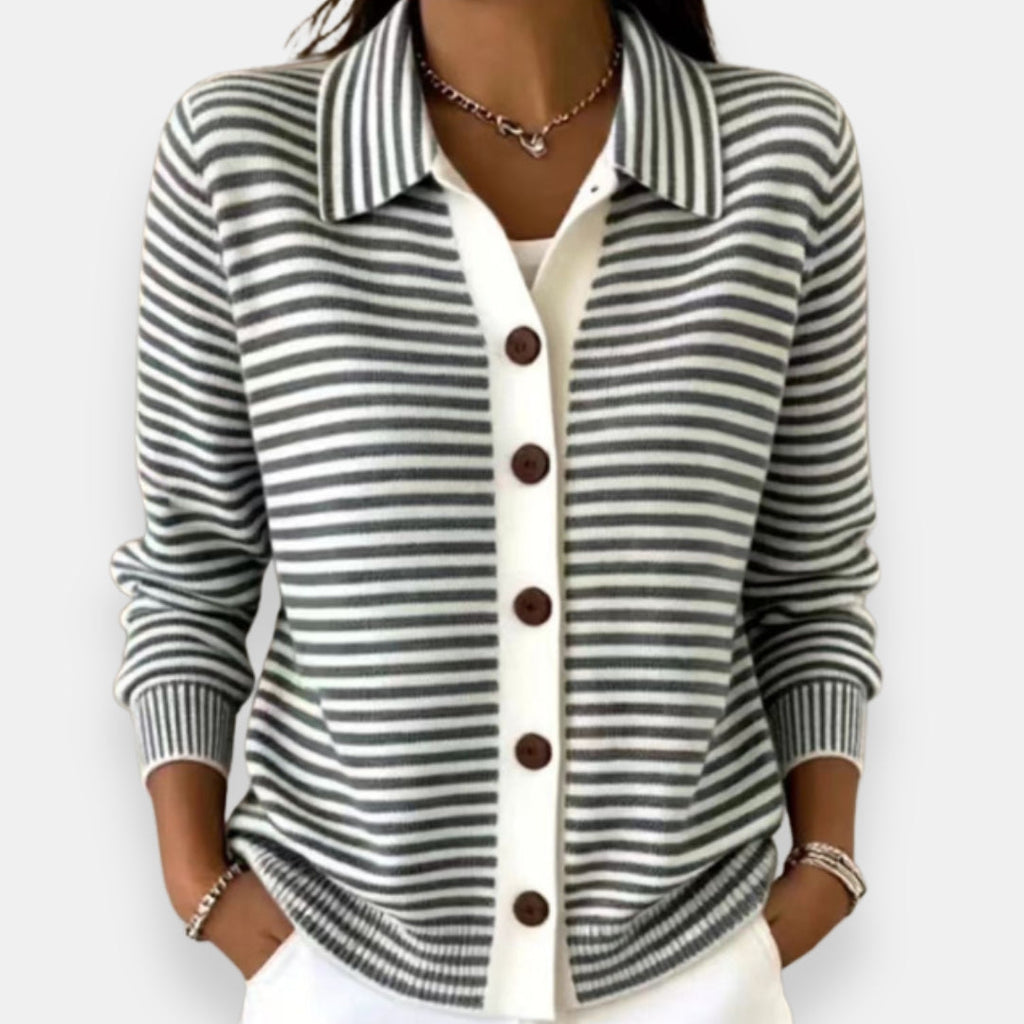 Nora | Cardigan autunnale a righe