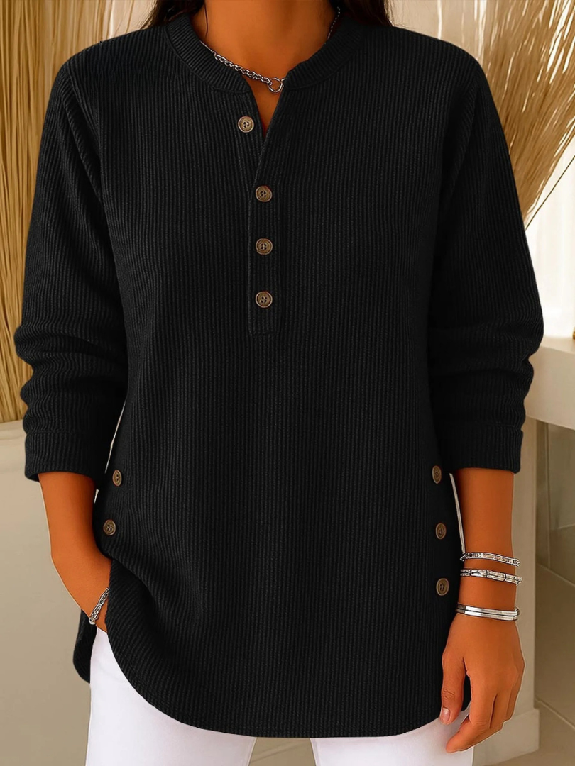 NEVA™ | TUNICA HENLEY CON BOTTONI