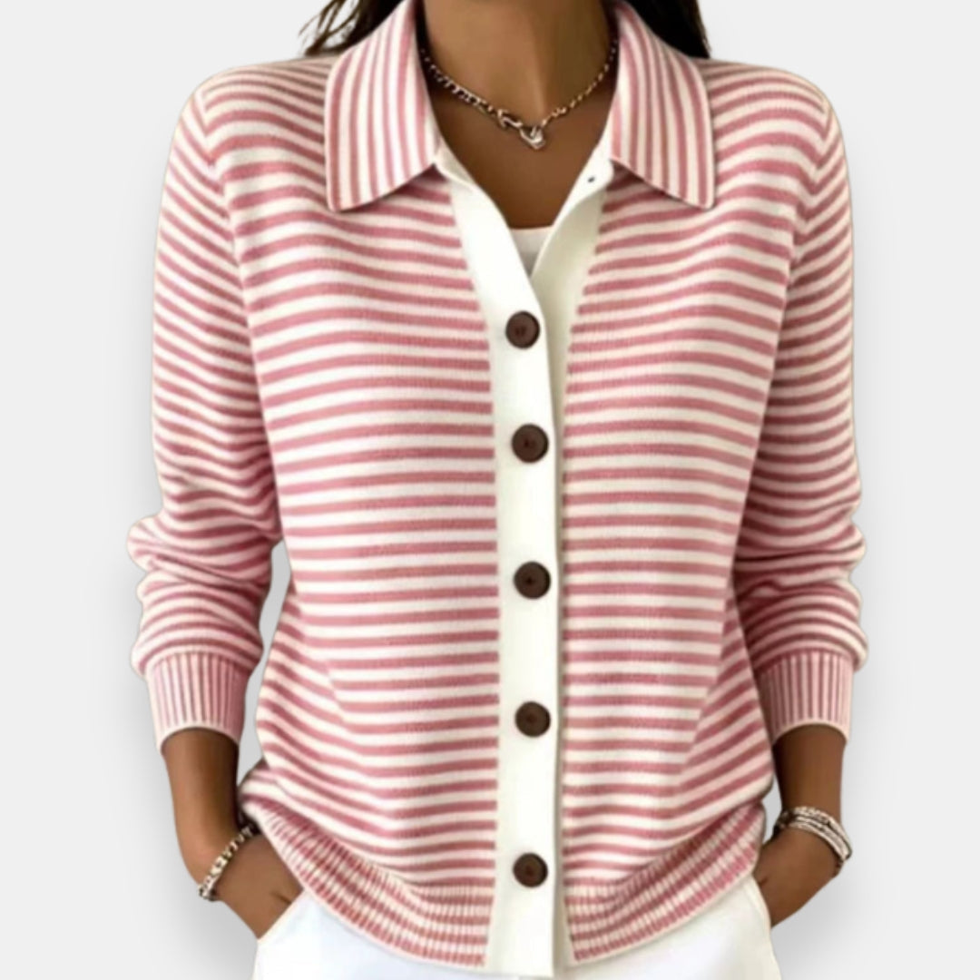 Nora | Cardigan autunnale a righe